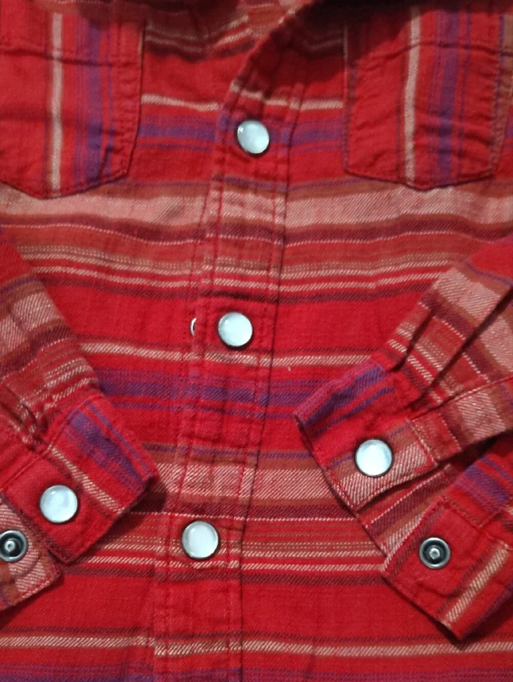 OshKosh B'gosh Red Plaid Snap-Front Button Down Shirt5t$25